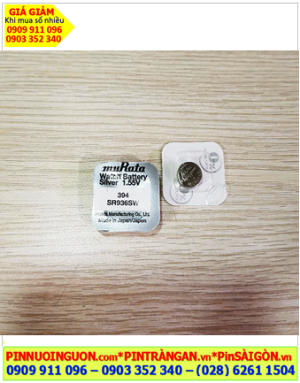 MuRata SR936SW _Pin 394; Pin đồng hồ 1.55v Silver Oxide MuRata SR936SW _Pin 394